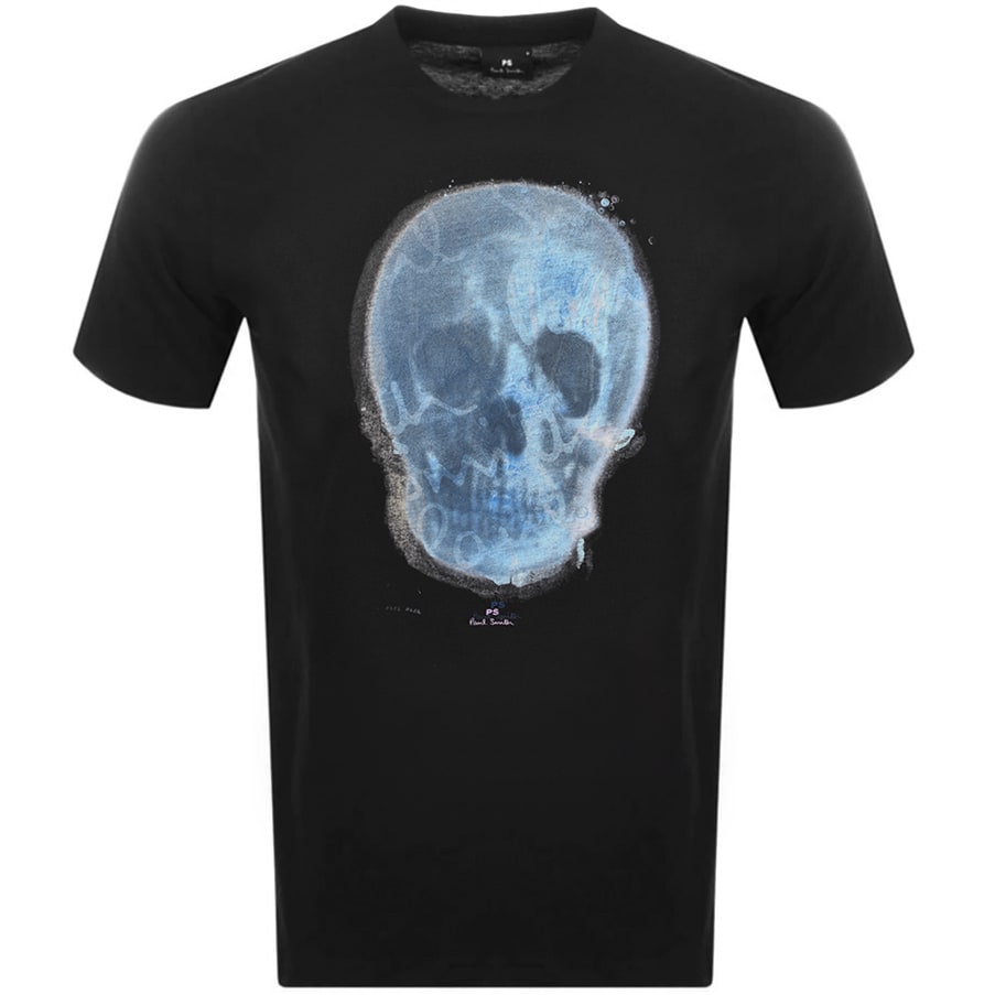 Alternative Image for ProductPS By Paul Smith Blue Skull Logo T Shirt Black1